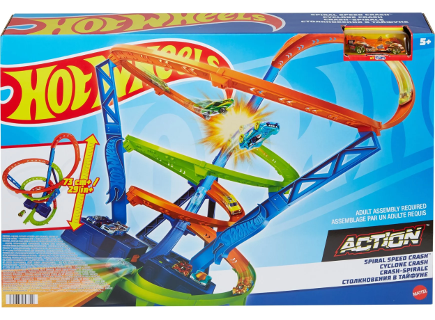 پیست ماشین های Hot Wheels سری Action مدل Spiral Speed Crash, image 