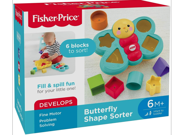 بازی آموزشی پروانه‌ای اشکال هندسی Fisher Price, image 