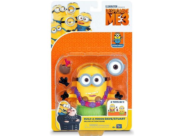 عروسک 15 سانتی‌  دیو/استوارت مدل  build a minion Dave/stuart  (MINION), image 