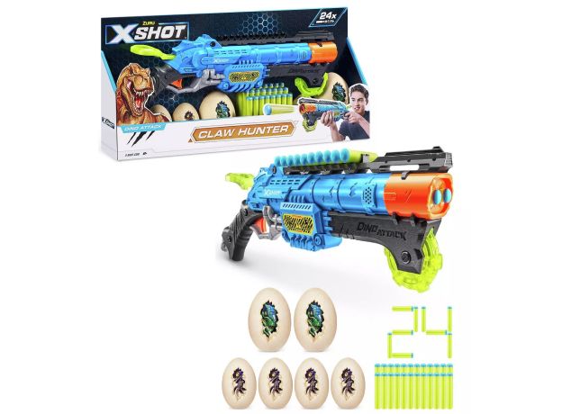 تفنگ ایکس شات X-Shot مدل Claw Hunter آبی, تنوع: 4861-Dino Attack Claw Hunter Blue, image 
