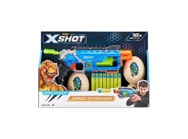 تفنگ ایکس شات X-Shot مدل Dino Striker آبی, image 