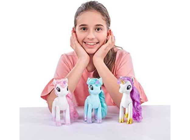 يونيکورن رنگی Sparkle Girlz با شاخ بنفش و موهای آبی, تنوع: 100374-Unicorns and ponies Purple and blue, image 2