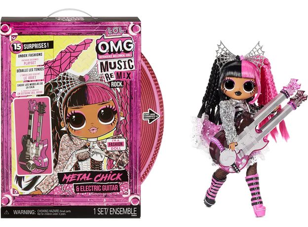 عروسک LOL Surprise سری OMG Remix مدل Metal Chick and Electric Guitar, تنوع: 577539-Metal Chick, image 