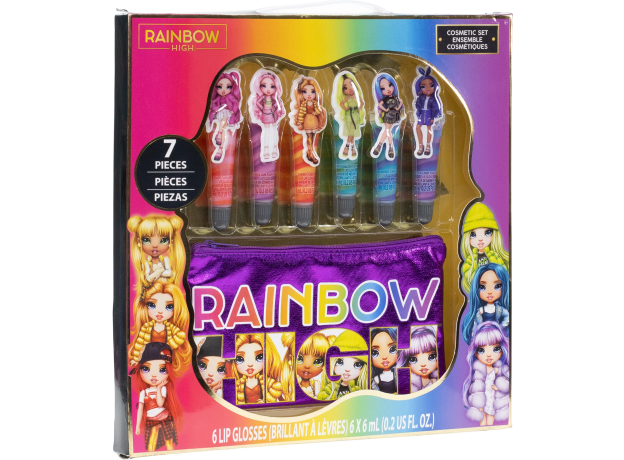 پک 6 تایی لیپ گلاس Rainbow High همراه با کیف, image 7