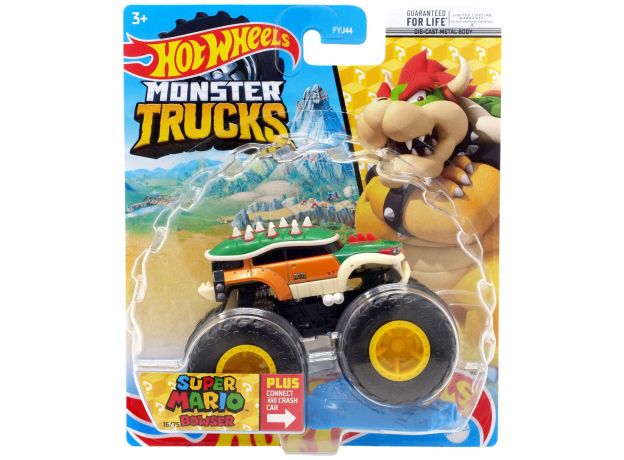 پک تکی ماشین Hot Wheels سری Monster Truck مدل Super Mario Bowser, تنوع: FYJ44-Bowser, image 