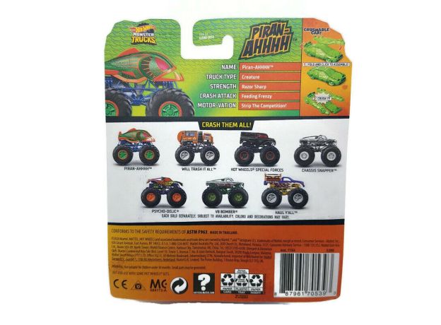 پک تکی ماشین Hot Wheels سری Monster Truck مدل Piran Ahhhh, image 7