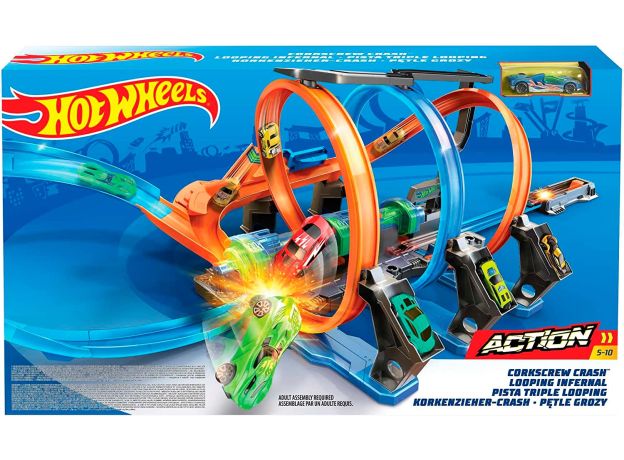 پیست ماشین های Hot Wheels سری  Actionمدل Corkscrew Crash, image 7