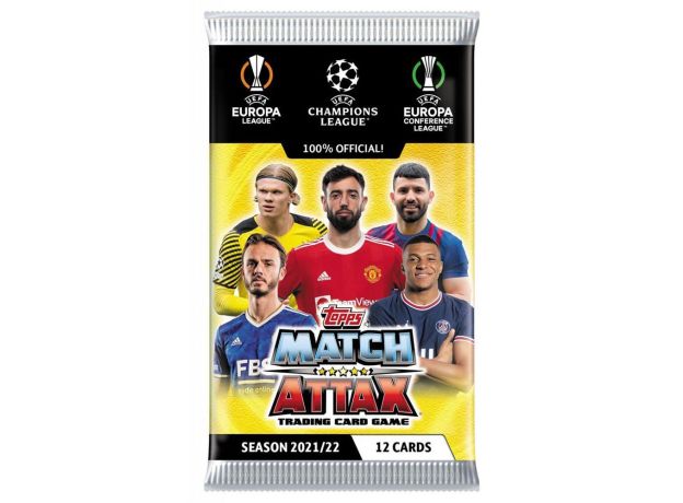 پک کارت بازی 12 تایی فوتبالی Match Attax فصل 2021/22, image 
