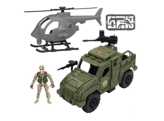 ست بازی هلیکوپتر و ماشین جنگی سربازهای Soldier Force, image 2