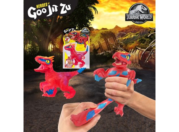 عروسک فشاری گو جیت زو Goo Jit Zu سری Jurassic World مدل Pyroraptor, image 7