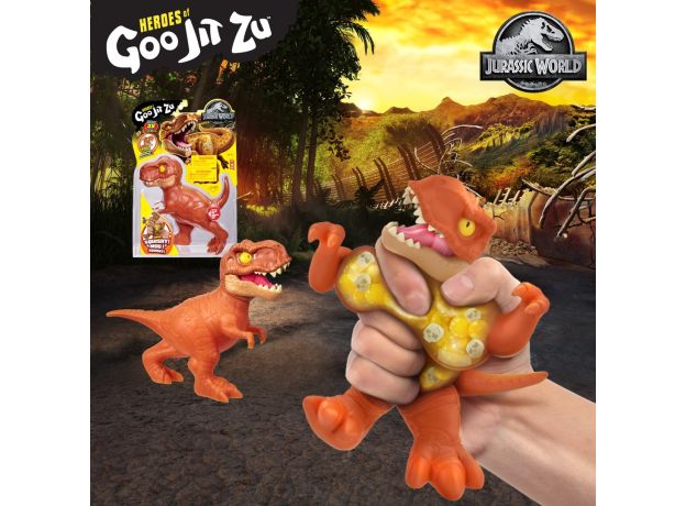 عروسک فشاری گو جیت زو Goo Jit Zu سری Jurassic World مدل T.Rex, تنوع: 41304-T.Rex, image 8
