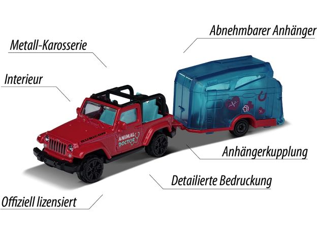 پک تکی ماشين های تريلر دخترانه Majorette مدل Jeep Wrangler, تنوع: 212053184-Trailer Wrangler, image 6