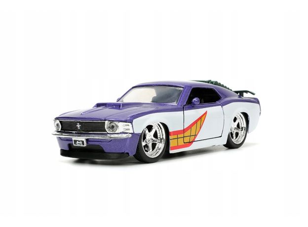 ماشین فلزی مدل 1970 Ford Mustang Boss 429 و فیگور فلزی جوکر با مقیاس 1:32, image 2