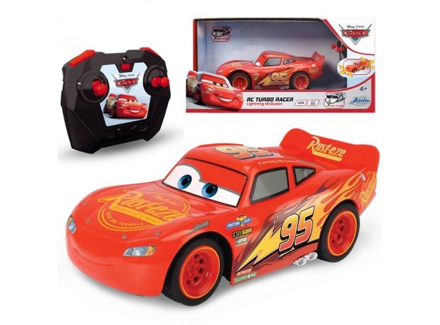 ماشین کنترلی 17 سانتی لایتنینگ مک کوئین دیزنی Dickie Toys مدل Turbo Racer, image 