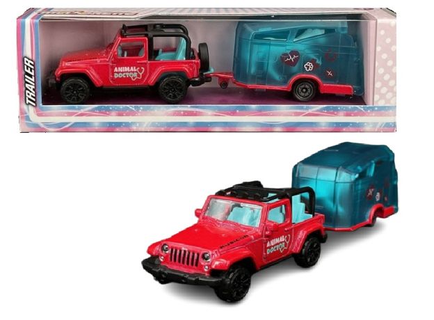 پک تکی ماشين های تريلر دخترانه Majorette مدل Jeep Wrangler, تنوع: 212053184-Trailer Wrangler, image 