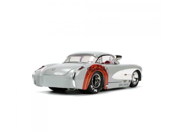 ماشین فلزی 1957 Chevrolet Corvette و فیگور فلزی باگزبانی با مقیاس 1:24, image 6