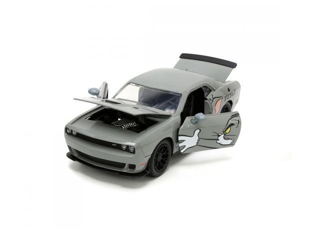 ماشین فلزی 2015 Dodge Challenger Hellcat و فیگور فلزی جری با مقیاس 1:24, image 3