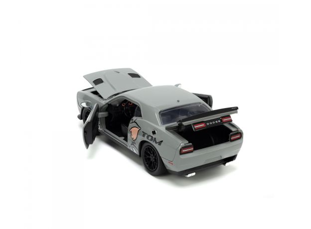 ماشین فلزی 2015 Dodge Challenger Hellcat و فیگور فلزی جری با مقیاس 1:24, image 4