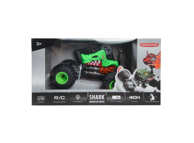 ماشین کنترلی Shark Monster Truck طرح کوسه Crazon مدل سبز, تنوع: 333-FD22161-Shark Monster Truck Green, image 5