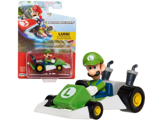 ماشین 6 سانتی لوئیجی به همراه فیگور, تنوع: 40303-Super Mario Kart Luigi, image 