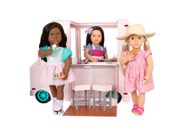 ماشین صورتی بستنی فروشی عروسک های OG, image 5