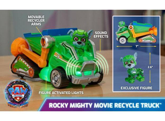 کامیون بازیافت و فیگور راکی سگ های نگهبان سری The Mighty Movie, تنوع: 6067515-Rocky, image 2