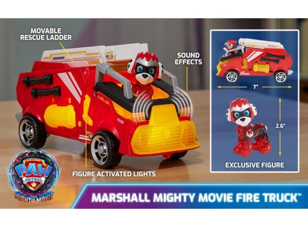ماشین آتشنشانی و فیگور مارشال سگ های نگهبان سری The Mighty Movie, تنوع: 6067515-Marshall, image 6