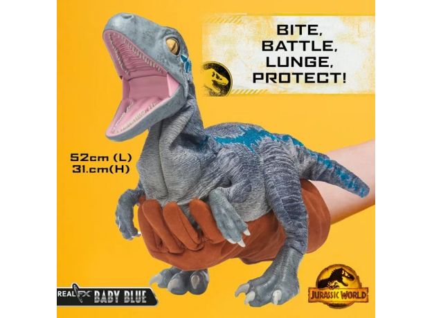 دایناسور رباتیک 30 سانتی Jurassic World مدل Real FX Baby Blue, image 6