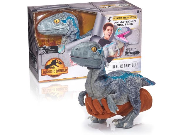 دایناسور رباتیک 30 سانتی Jurassic World مدل Real FX Baby Blue, image 