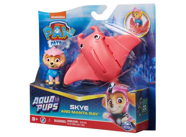 فیگور اسکای همراه با سفره ماهی کوچولو سگ های نگهبان Paw Patrol سری Aqua Pups, تنوع: 6065411-Skye, image 8