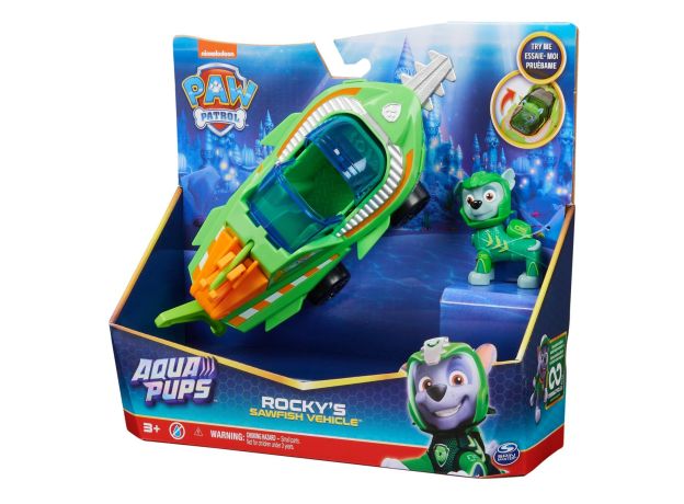 زیردریایی اره ماهی همراه با فیگور راکی سگ های نگهبان Paw Patrol سری Aqua Pups, تنوع: 6065229-Rocky, image 16