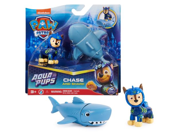 فیگور چیس همراه با کوسه کوچولو سگ های نگهبان Paw Patrol سری Aqua Pups, تنوع: 6065411-Chase, image 