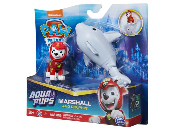 فیگور مارشال همراه با دلفین کوچولو سگ های نگهبان Paw Patrol سری Aqua Pups, تنوع: 6065411-Marshall, image 12