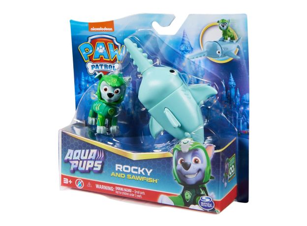 فیگور راکی همراه با اره ماهی کوچولو سگ های نگهبان Paw Patrol سری Aqua Pups, تنوع: 6065411-Rocky, image 8