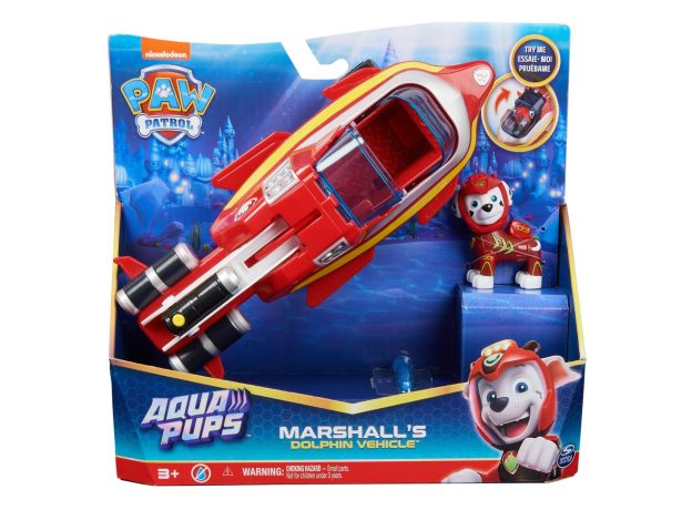 زیردریایی دلفینی همراه با فیگور مارشال سگ های نگهبان Paw Patrol سری Aqua Pups, تنوع: 6065229-Marshall, image 16