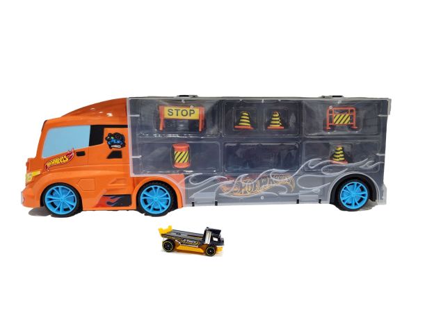 کامیون حمل کننده ماشین Hot Wheels مدل Transporter 40 به همراه 1 ماشین, image 4