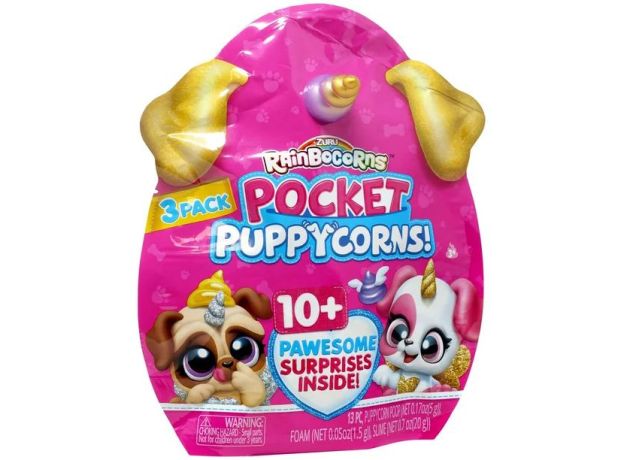 عروسک سورپرایزی رینبوکورنز RainBocoRns سری Pocket Puppycorns 10 سورپرایزی با شاخ بنفش, تنوع: 9284SQ1-Purple, image 2