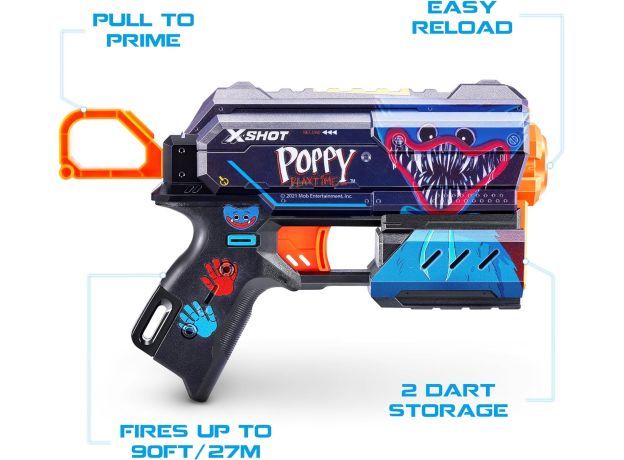 تفنگ ایکس شات X-Shot سری Skins مدل Poppy Playtime Jumpscare, تنوع: 36649 - Jumpscare, image 3