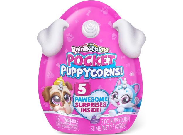 عروسک سورپرایزی رینبوکورنز RainBocoRns سری Pocket Puppycorns 5 سورپرایزی با شاخ نقره ای, تنوع: 9285SQ1-Silver, image 4