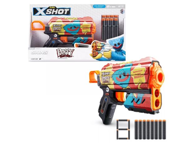 تفنگ ایکس شات X-Shot سری Skins مدل Poppy Playtime Timeout قرمز, تنوع: 36649 - Toony, image 
