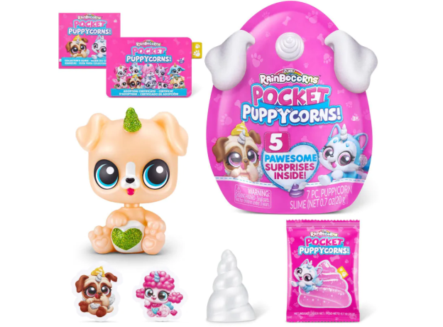 عروسک سورپرایزی رینبوکورنز RainBocoRns سری Pocket Puppycorns 5 سورپرایزی با شاخ نقره ای, تنوع: 9285SQ1-Silver, image 2