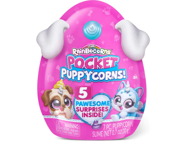 عروسک سورپرایزی رینبوکورنز RainBocoRns سری Pocket Puppycorns 5 سورپرایزی با شاخ آبی, تنوع: 9285SQ1-Blue, image 3