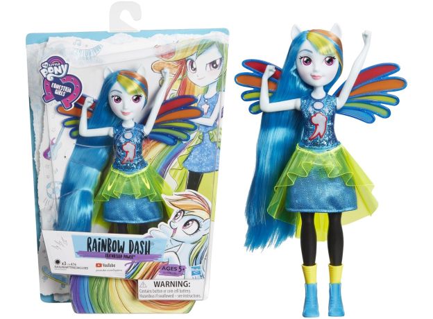 عروسک 28 سانتی فشن مدل Rainbow Dash مای لیتل پونی, تنوع: E1984EU40-Rainbowdash, image 