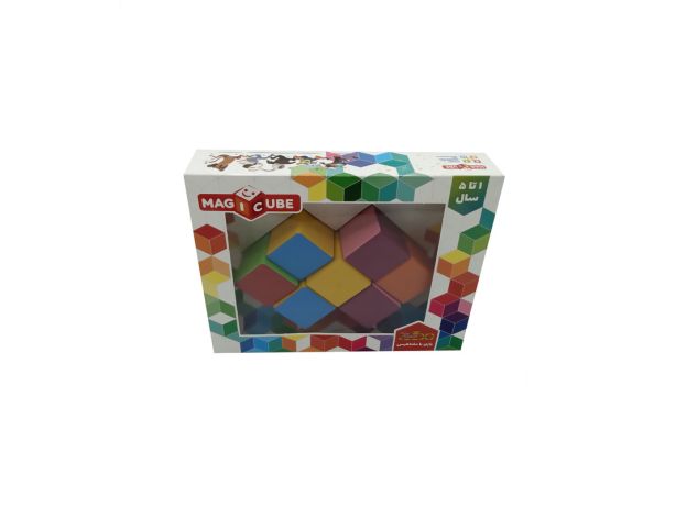 ست بازی مکعب جادویی 7 تایی رنگی پلی مگنت, image 3
