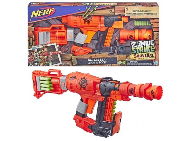 تفنگ نرف  Nerf مدل Zombie Nailbiter Zoom and Doom, image 