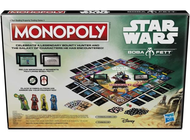 بازی فکری مونوپولی Monopoly مدل استار وارز بوبافت Star Wars Boba Fett, image 15
