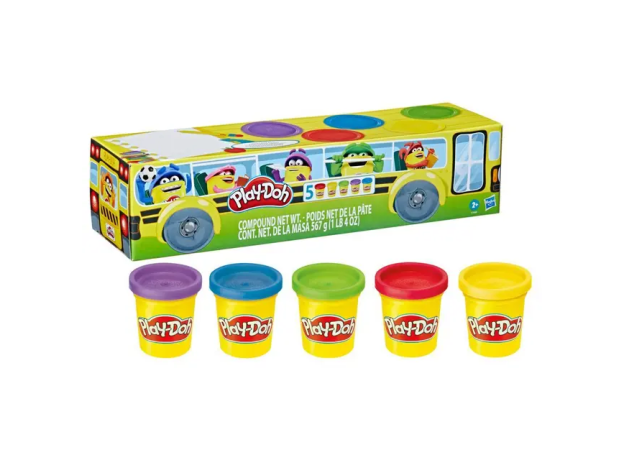 پک 5 تایی خمیربازی Play Doh مدل بازگشت به مدرسه, image 