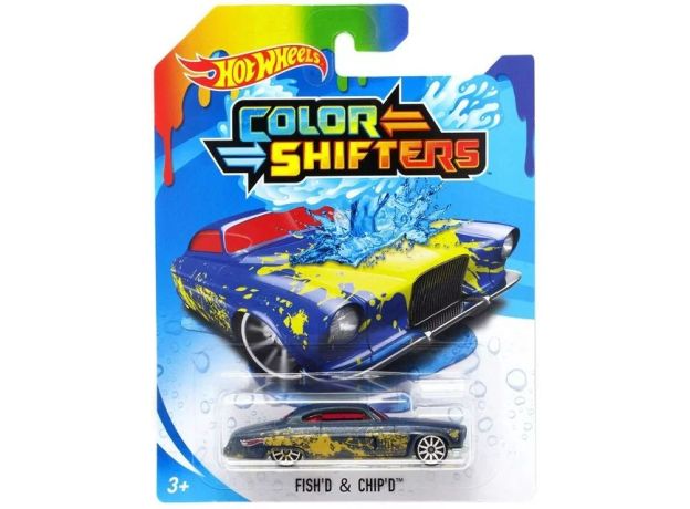 ماشین تغییر رنگ دهنده Hot Wheels سری Colour Shifters مدل Fish'D & Chip'd, تنوع: BHR15-Fish'D & Chip'd, image 