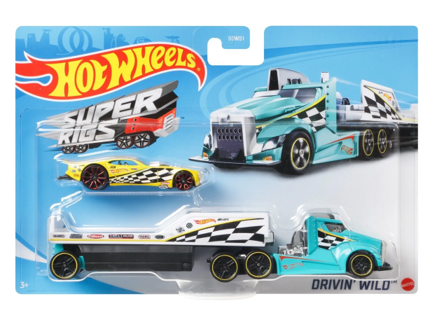 تریلی و ماشین Hot Wheels مدل Drivin Wild, تنوع: BDW51-Drivin Wild, image 