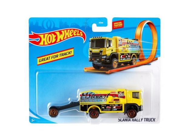 کامیون مسابقه ای Hot Wheels مدل Scania Rally Truck, تنوع: BFM60-979J-Scania Rally Truck, image 